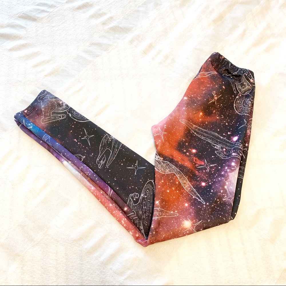 ☘️ Underboss Star Trek Galaxy Leggings Size M - Picture 8 of 8